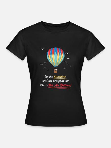 Heißluftballon & Ballon Fahrer Geschenk - Frauen T-Shirt - Schwarz