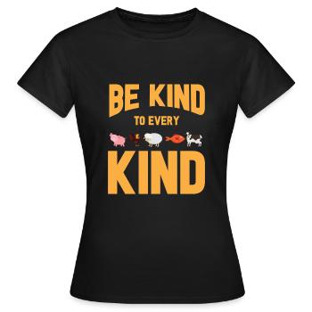 Vegan Fleischlos Tierlieb & Veganer - Frauen T-Shirt - Schwarz - Vorne - AI Model Female 172 dark (172cm)