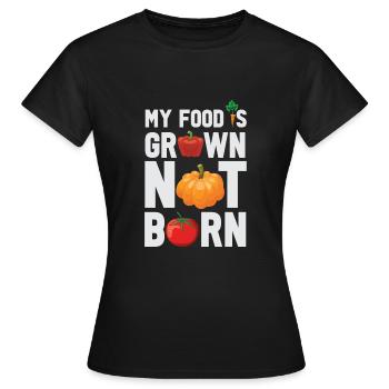 Vegan Fleischlos Tierlieb & Veganer - Frauen T-Shirt - Schwarz - Vorne - AI Model Female 172 dark (172cm)