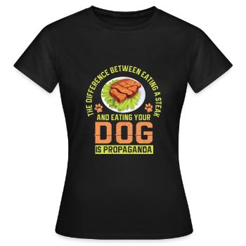 Vegan Fleischlos Tierlieb & Veganer - Frauen T-Shirt - Schwarz - Vorne - AI Model Female 172 dark (172cm)