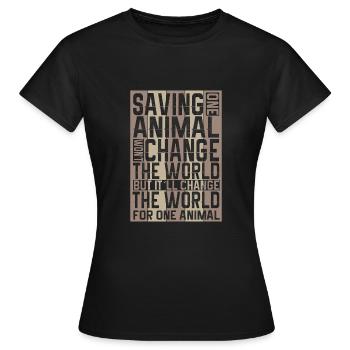 Vegan Fleischlos Tierlieb & Veganer - Frauen T-Shirt - Schwarz - Vorne - AI Model Female 172 dark (172cm)