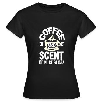 Coffee The Scent of Pure Bliss - Women's T-Shirt - black - Front - AI Model Female 172 dark (172cm)