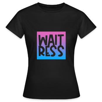 Diner Bar Waitress Waiter - Women's T-Shirt - black - Front - AI Model Female 172 dark (172cm)
