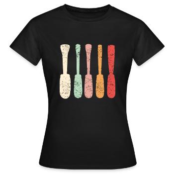 Charpentier sculpteur sur bois - T-shirt Femme - noir - Devant - AI Model Female 172 dark (172cm)