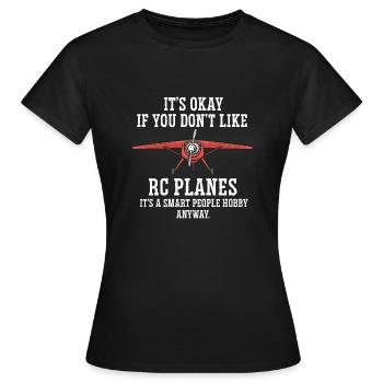 Modèle d’avion télécommandé - T-shirt Femme - noir - Devant - AI Model Female 172 dark (172cm)