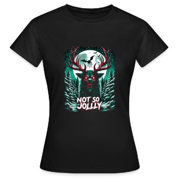 Pas si joyeux Festif Slasher Candy Cane Menace - T-shirt Femme - noir - Devant - AI Model Female 172 dark (172cm)