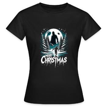 Joyeux Noël Festif Slasher Candy Cane Menace - T-shirt Femme - noir - Devant - AI Model Female 172 dark (172cm)