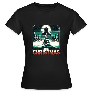 Joyeux Noël Festif Slasher Candy Cane Menace - T-shirt Femme - noir - Devant - AI Model Female 172 dark (172cm)