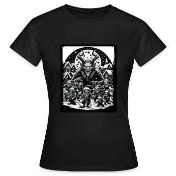 Krampus Night Celebration Christmas Demon - Frauen T-Shirt - Schwarz - Vorne - AI Model Female 172 dark (172cm)