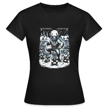 Krampus Night Celebration Christmas Demon - Frauen T-Shirt - Schwarz - Vorne - AI Model Female 172 dark (172cm)