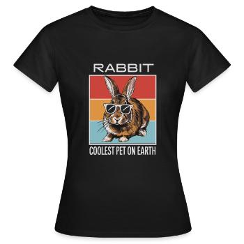Lapin le plus cool Pet On Earth Lunettes de soleil rétro - T-shirt Femme - noir - Devant - AI Model Female 172 dark (172cm)