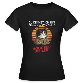 Vous pensez que je suis petite, douce et gentille ? Amusement - T-shirt Femme - noir - Devant - AI Model Female 172 dark (172cm)