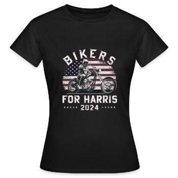 Bikers For Harris Kamala 2024 - Frauen T-Shirt - Schwarz - Vorne - AI Model Female 172 dark (172cm)