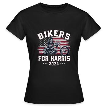 Bikers For Harris Kamala 2024 - Frauen T-Shirt - Schwarz - Vorne - AI Model Female 172 dark (172cm)