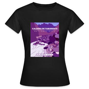 Parc national de la Caldera de Taburiente - La Palma - T-shirt Femme - noir - Devant - AI Model Female 172 dark (172cm)