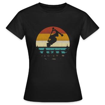 Cascadeur cascadeur scooter scooter rétro vintag - T-shirt Femme - noir - Devant - AI Model Female 172 dark (172cm)