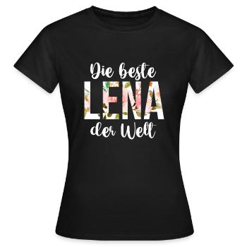Lena - Frauen T-Shirt - Schwarz - Vorne - AI Model Female 172 dark (172cm)