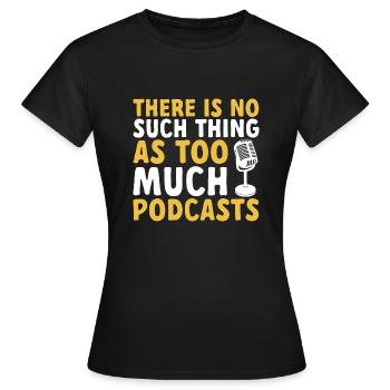 Podcasteur Podcast - T-shirt Femme - noir - Devant - AI Model Female 172 dark (172cm)