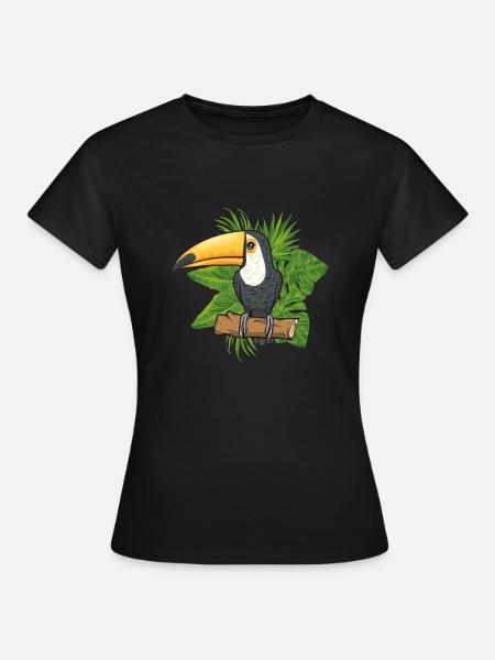 Tukan Vogel Regenwald - Frauen T-Shirt - Schwarz