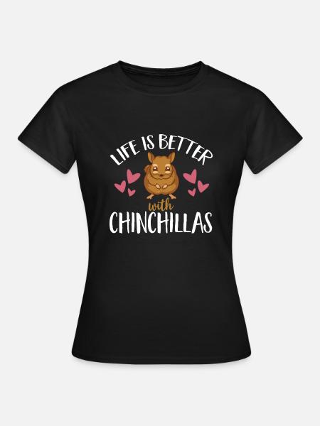 Chinchilla - Frauen T-Shirt - Schwarz