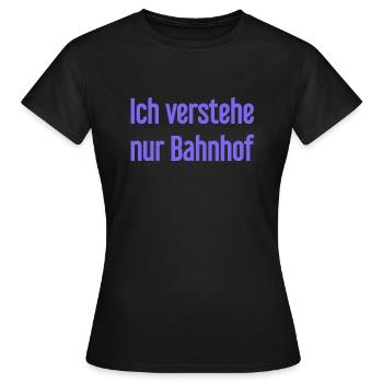 Je ne comprends que la gare - T-shirt Femme - noir - Devant - AI Model Female 172 dark (172cm)