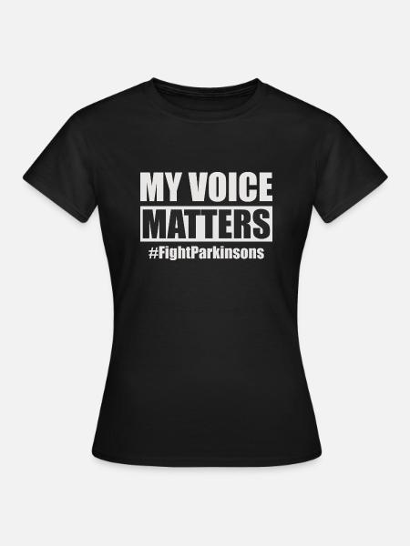 Lustiges Parkinson-Bewusstsein - Frauen T-Shirt - Schwarz