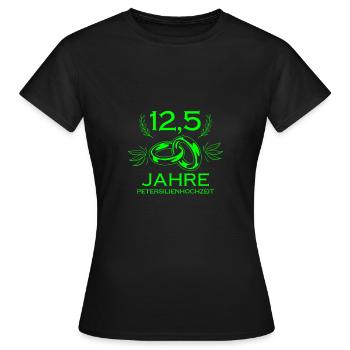 Petersilien Hochzeit Hochzeitstag Ehe Geschenk - Frauen T-Shirt - Schwarz - Vorne - AI Model Female 172 dark (172cm)