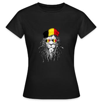 Belgique - T-shirt Femme - noir - Devant - AI Model Female 172 dark (172cm)