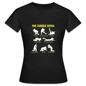 Drôle de photographe Caméraman Photoshoot - T-shirt Femme - noir - Devant - AI Model Female 172 dark (172cm)