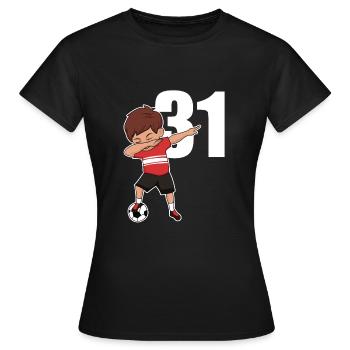 Awesome Soccer Player Number 31 Soccer Athlete - Women's T-Shirt - black - Front - AI Model Female 172 dark (172cm)