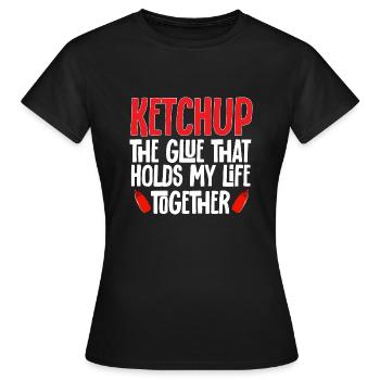 Ketchup Ketchup à la tomate - T-shirt Femme - noir - Devant - AI Model Female 172 dark (172cm)
