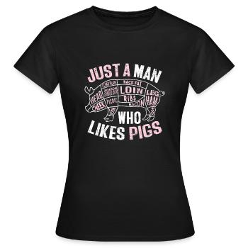 Butcher Butcher Butcher Butcher’s Gift - T-shirt Femme - noir - Devant - AI Model Female 172 dark (172cm)