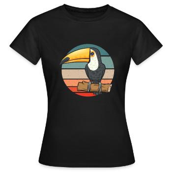 Tukan Vogel Regenwald - Frauen T-Shirt - Schwarz - Vorne - AI Model Female 172 dark (172cm)