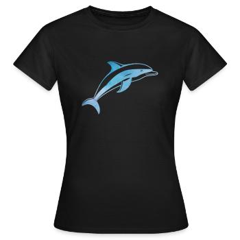 Delphine - Frauen T-Shirt - Schwarz - Vorne - AI Model Female 172 dark (172cm)