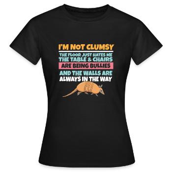 I'm Not Clumsy The Floor Hates Me Foolish - Women's T-Shirt - black - Front - AI Model Female 172 dark (172cm)