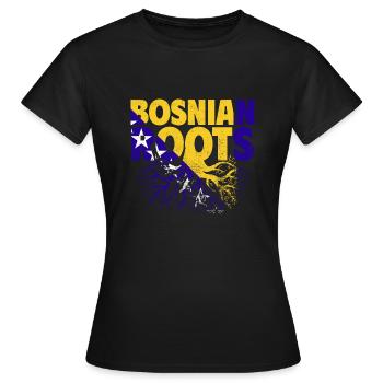 Bosnie-Herzégovine Drapeau Bosnie - T-shirt Femme - noir - Devant - AI Model Female 172 dark (172cm)