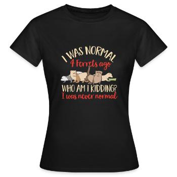 Furet, propriétaire de furet - T-shirt Femme - noir - Devant - AI Model Female 172 dark (172cm)