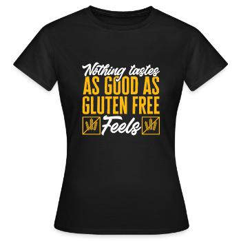 Sans gluten Intolérance au gluten - T-shirt Femme - noir - Devant - AI Model Female 172 dark (172cm)