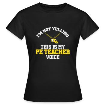 Professeur d’éducation physique Professeur d’éducation physique - T-shirt Femme - noir - Devant - AI Model Female 172 dark (172cm)