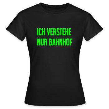 Je ne comprends que la gare - T-shirt Femme - noir - Devant - AI Model Female 172 dark (172cm)