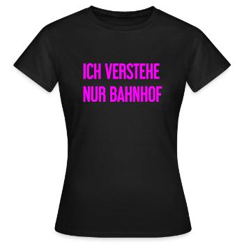 Je ne comprends que la gare - T-shirt Femme - noir - Devant - AI Model Female 172 dark (172cm)