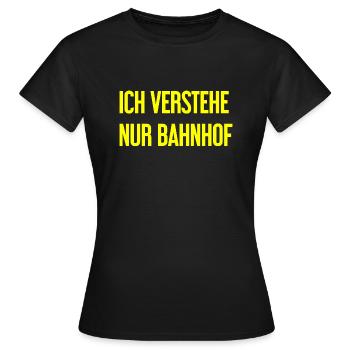 Je ne comprends que la gare - T-shirt Femme - noir - Devant - AI Model Female 172 dark (172cm)
