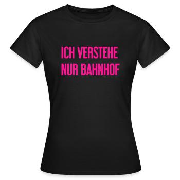 Je ne comprends que la gare - T-shirt Femme - noir - Devant - AI Model Female 172 dark (172cm)
