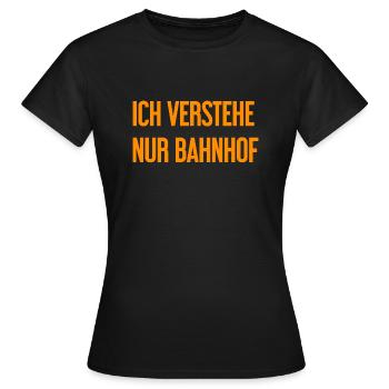 Je ne comprends que la gare - T-shirt Femme - noir - Devant - AI Model Female 172 dark (172cm)