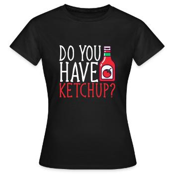 Ketchup Ketchup à la tomate - T-shirt Femme - noir - Devant - AI Model Female 172 dark (172cm)