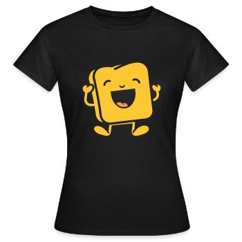 Tartine - T-shirt Femme - noir - Devant - AI Model Female 172 dark (172cm)