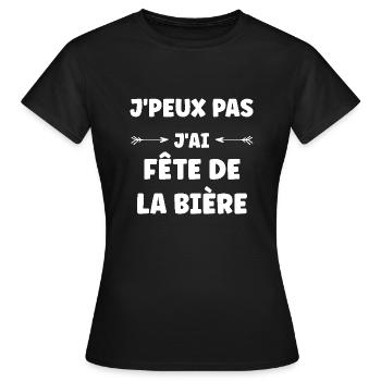 Fête de la Bière - T-shirt Femme - noir - Devant - AI Model Female 172 dark (172cm)