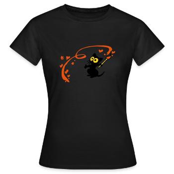 Georgie Chaton peintre - T-shirt Femme - noir - Devant - AI Model Female 172 dark (172cm)