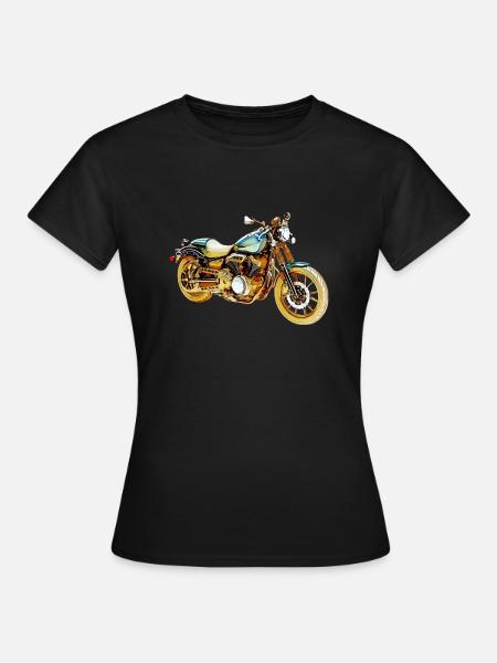 Motorrad - Dame-T-shirt - sort