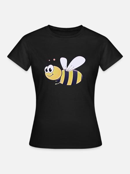 Lustige Biene - Frauen T-Shirt - Schwarz